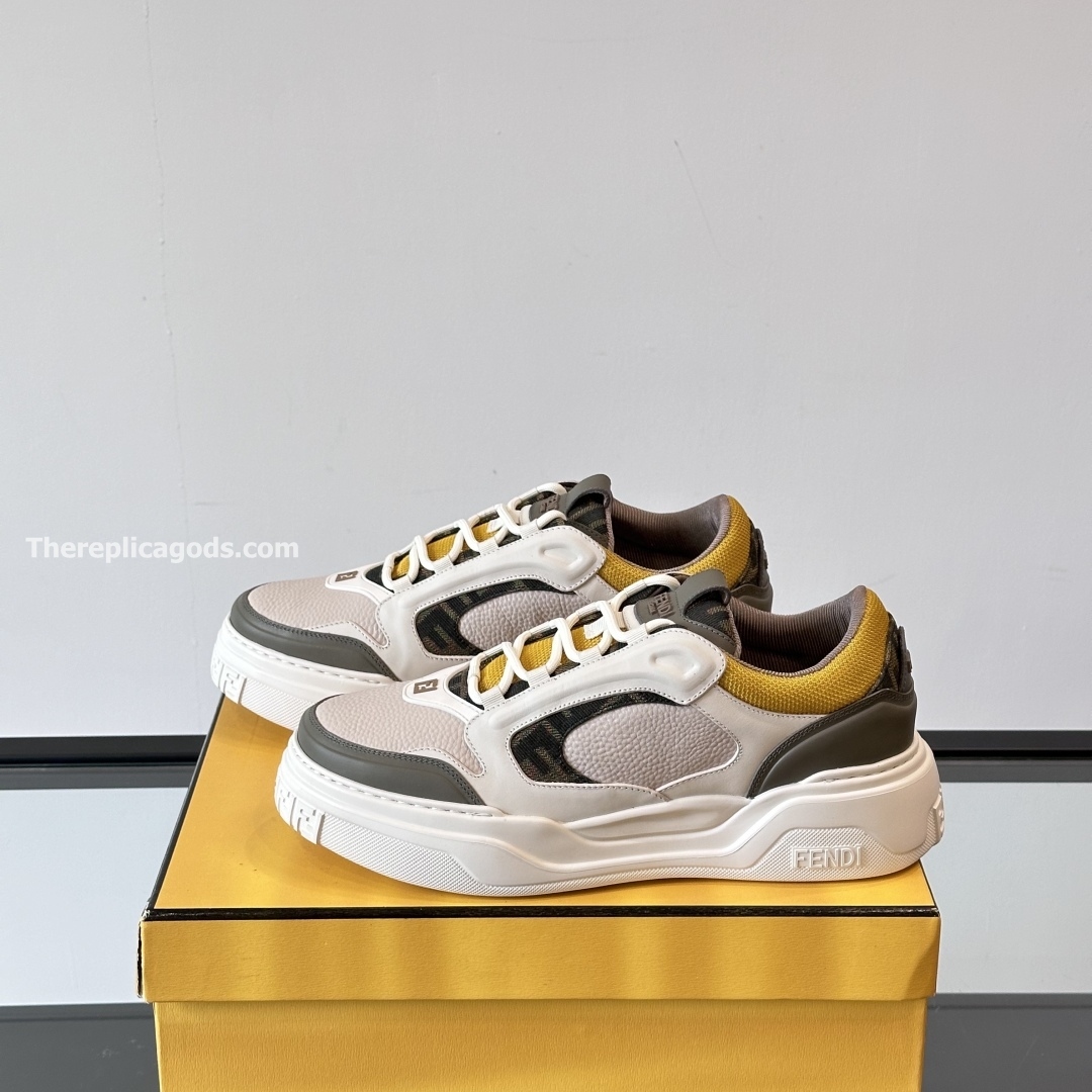 FORCE SNEAKERS IN WHITE AND BROWN - FD166