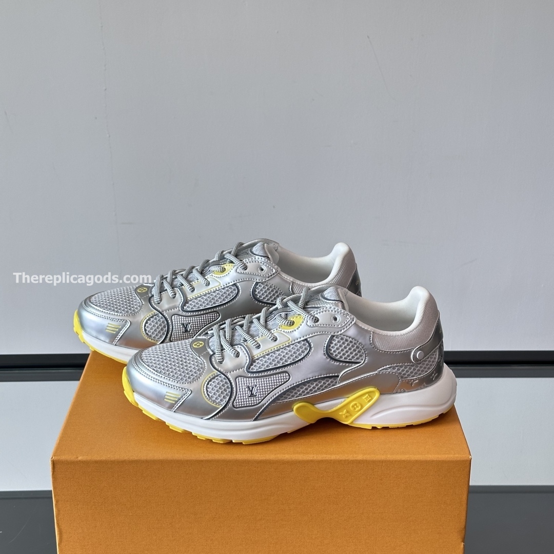 OLYMPIA SNEAKERS IN GREY AND YELLOW - LV950