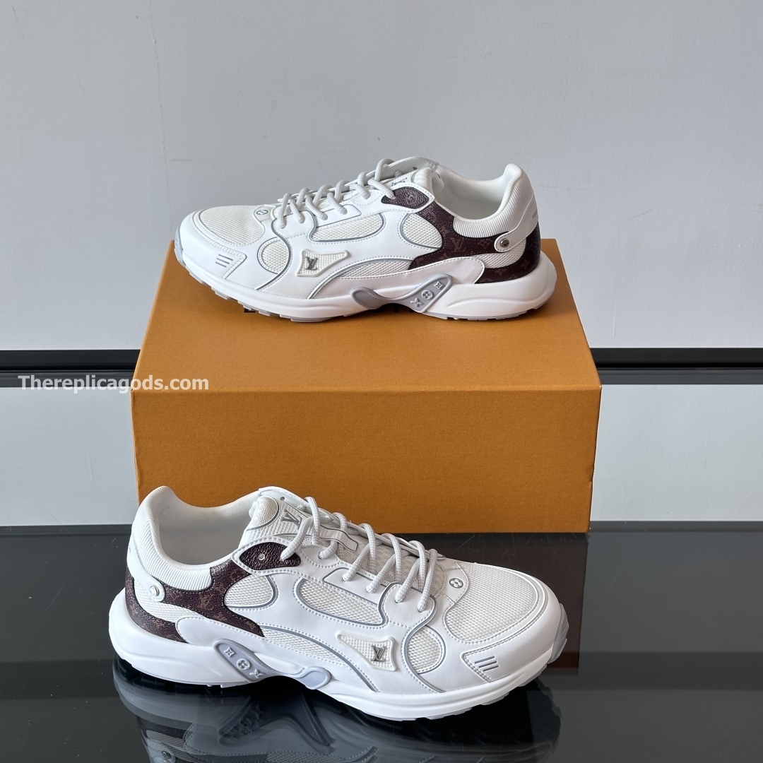 OLYMPIA SNEAKERS IN WHITE AND BROWN - LV952