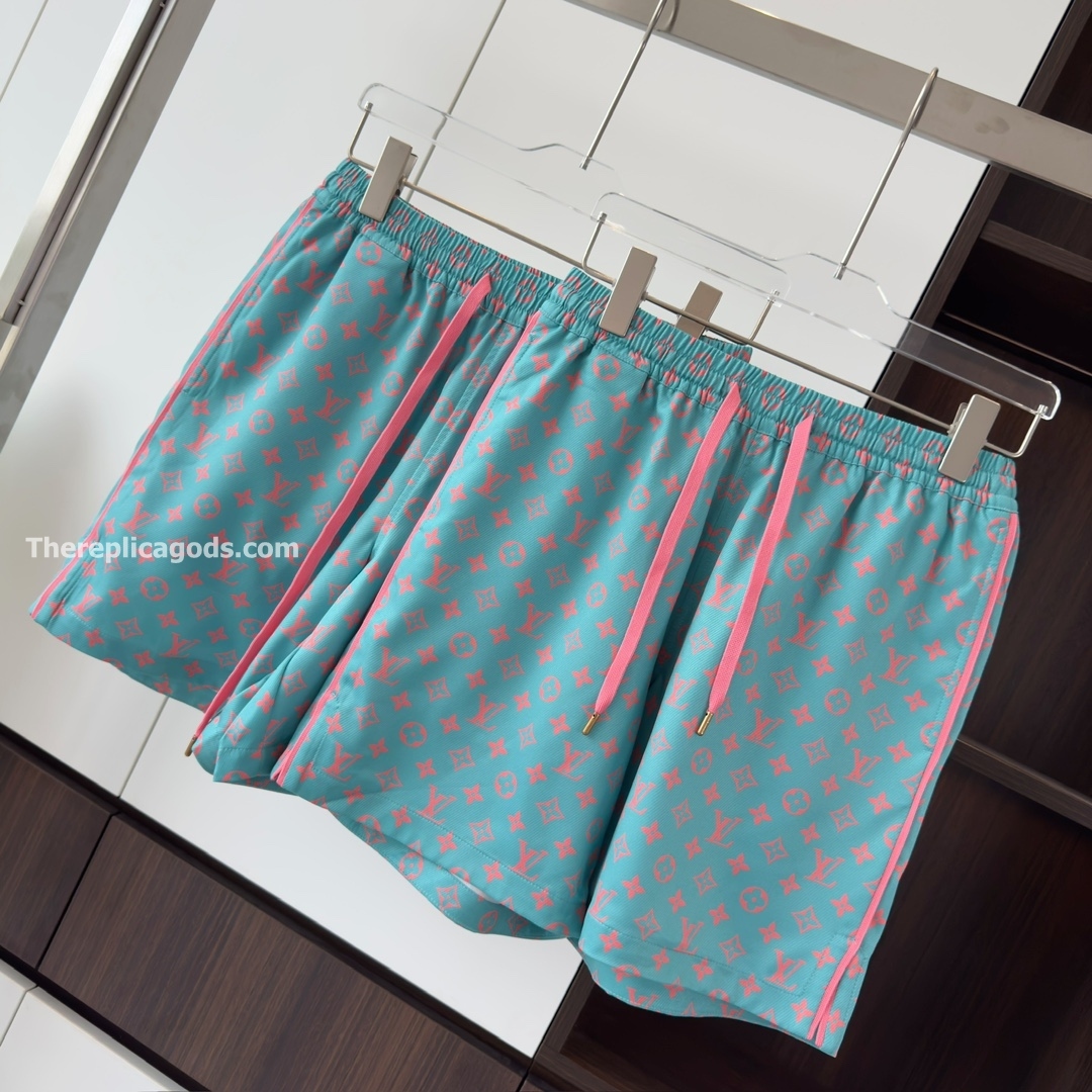 MONOGRAM SILK SHORTS STRAWBERRY ICE - TP667