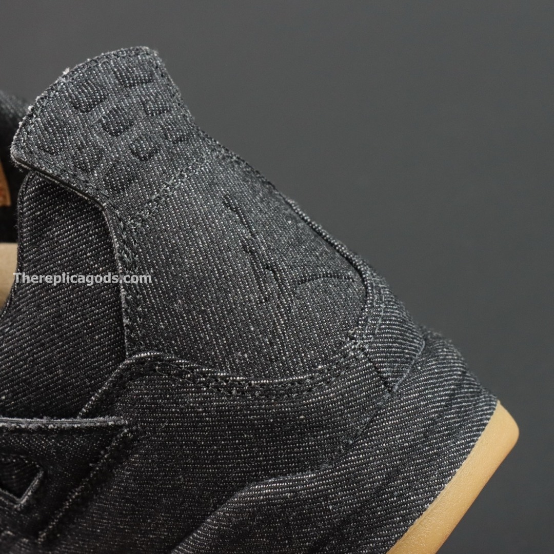 JORDAN 4 RETRO X LEVI'S BLACK DENIM SNEAKERS