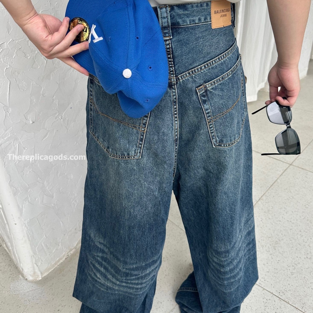 WIDE LEG BAGGY PANTS IN DEEP BLUE - TP599