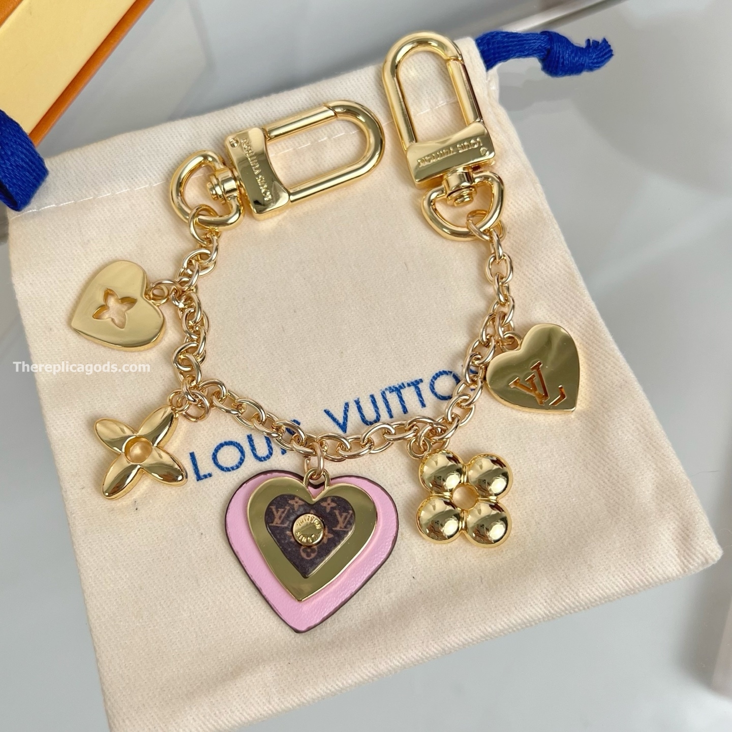 MY HEART BAG CHAIN GOLD-TONED METAL M02338
