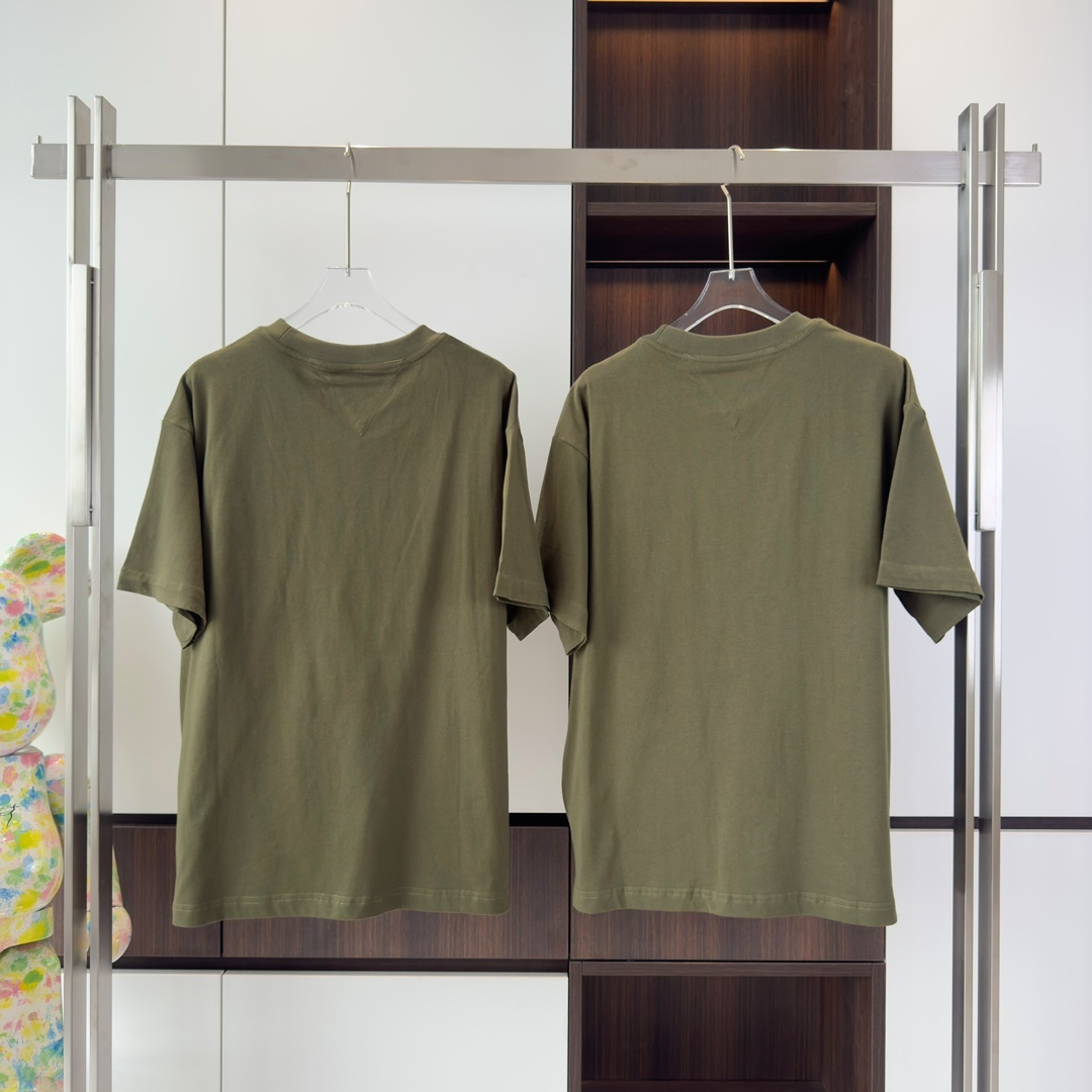 NEW PIMA COTTON JERSEY T-SHIRT IN KHAKI GREEN - TP655