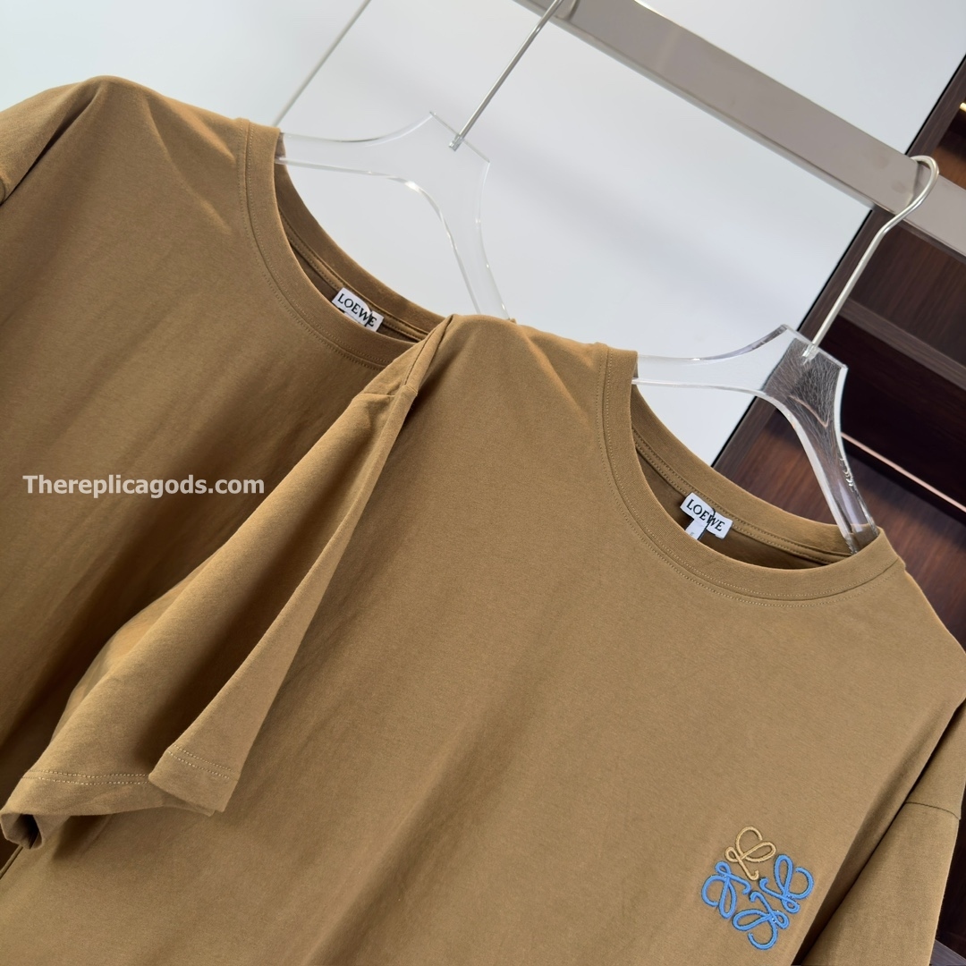 REGULAR FIT T-SHIRT IN COTTON IN CAMEL - TP671