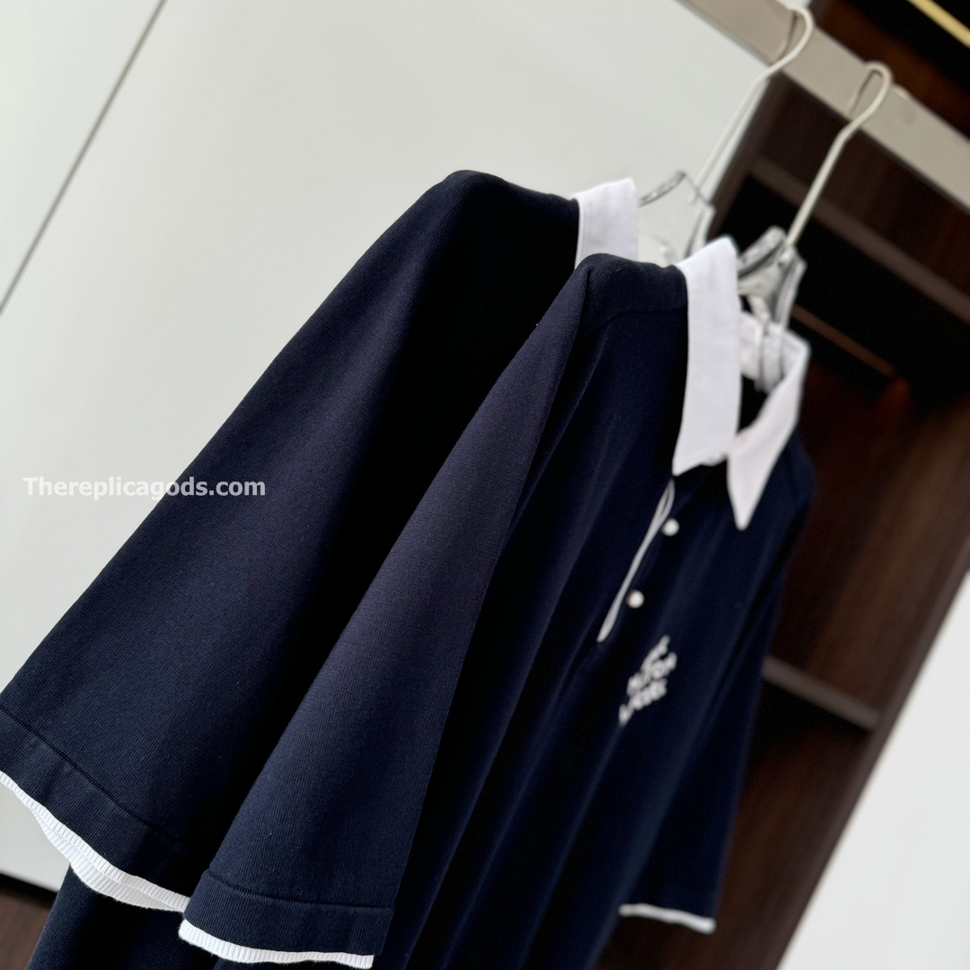 EMBROIDERED SHORT-SLEEVED COTTON BLEND POLO SHIRT - TP606