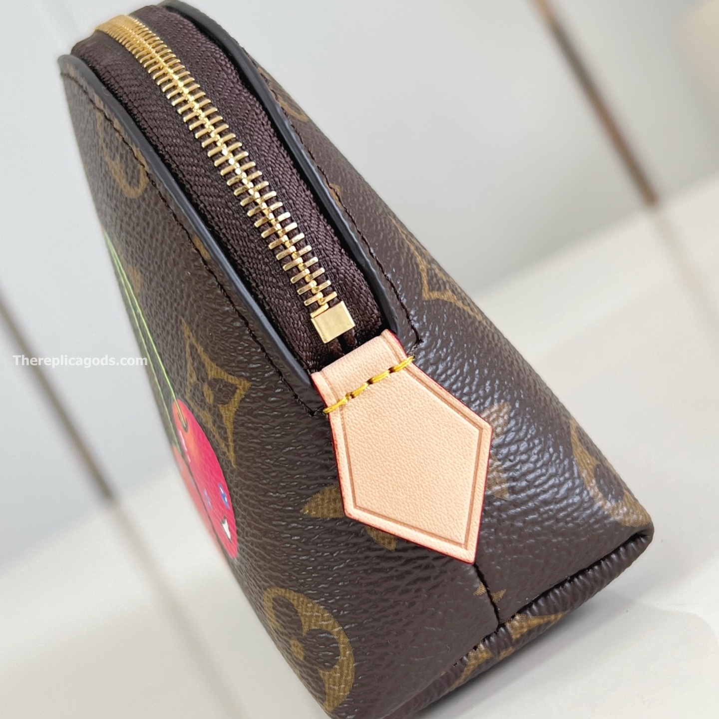 x TAKASHI MURAKAMI COSMETIC POUCH PM BAG BROWN MONOGRAM CANVAS M13766