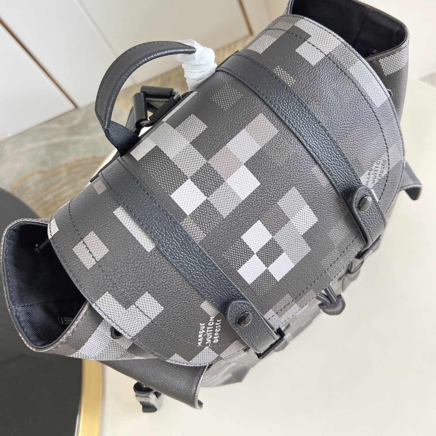 CHRISTOPHER MM BACKPACK BLACK DAMOFLAGE BLACK CANVAS M14952