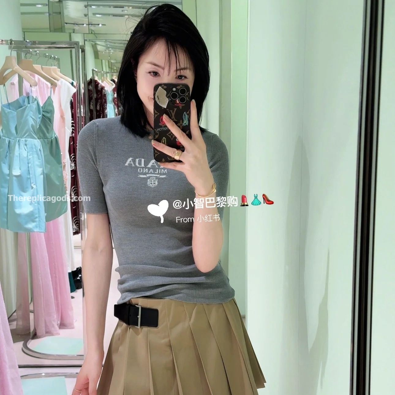 GREY SILK CREW-NECK SWEATER WITH LOGO - TP563