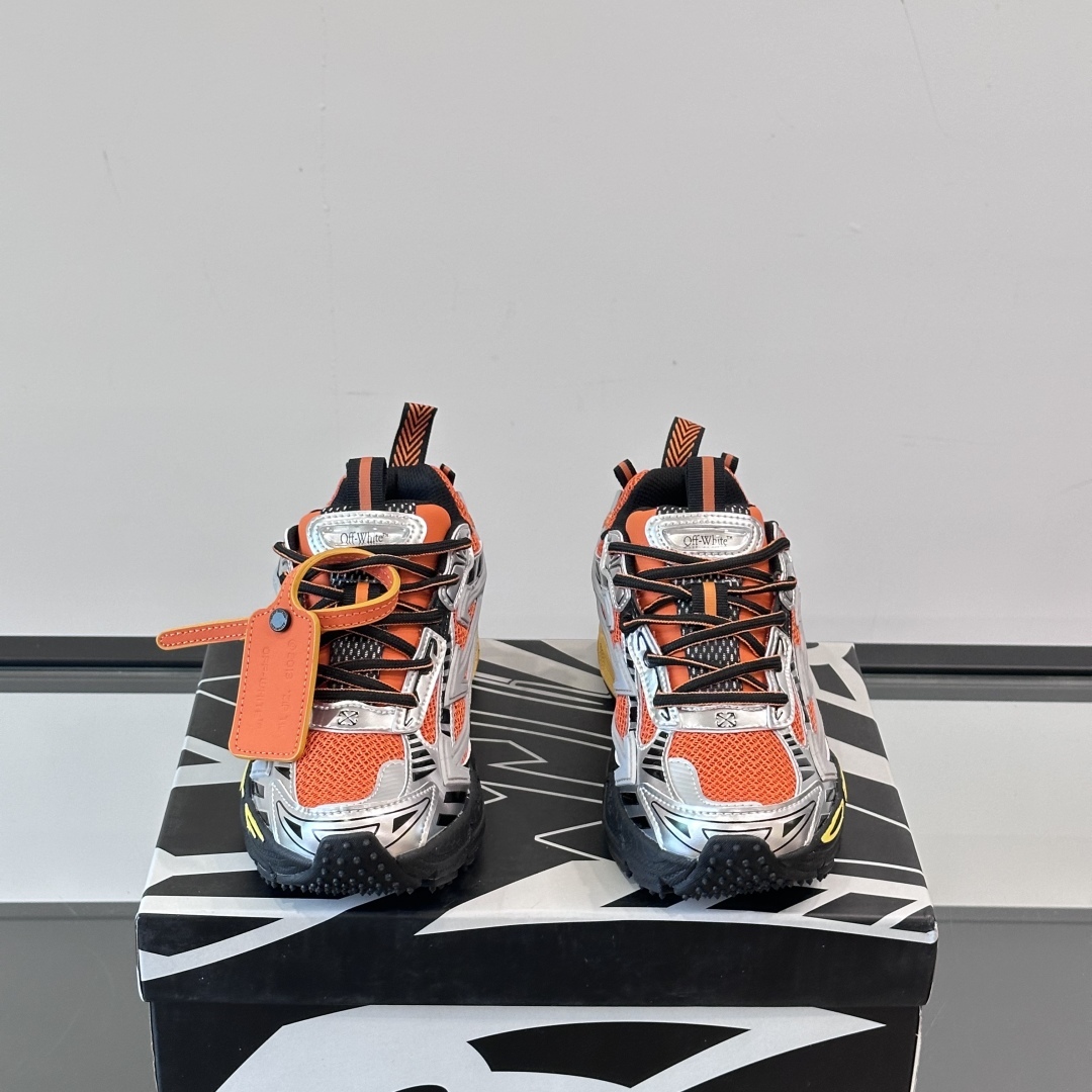 BE RIGHT BACK SNEAKERS IN GREY AND ORANGE - OW64