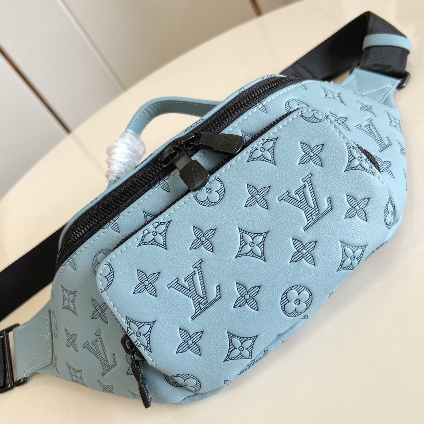 RUSH BUMBAG SKY BLUE MONOGRAM SHADOW M14782