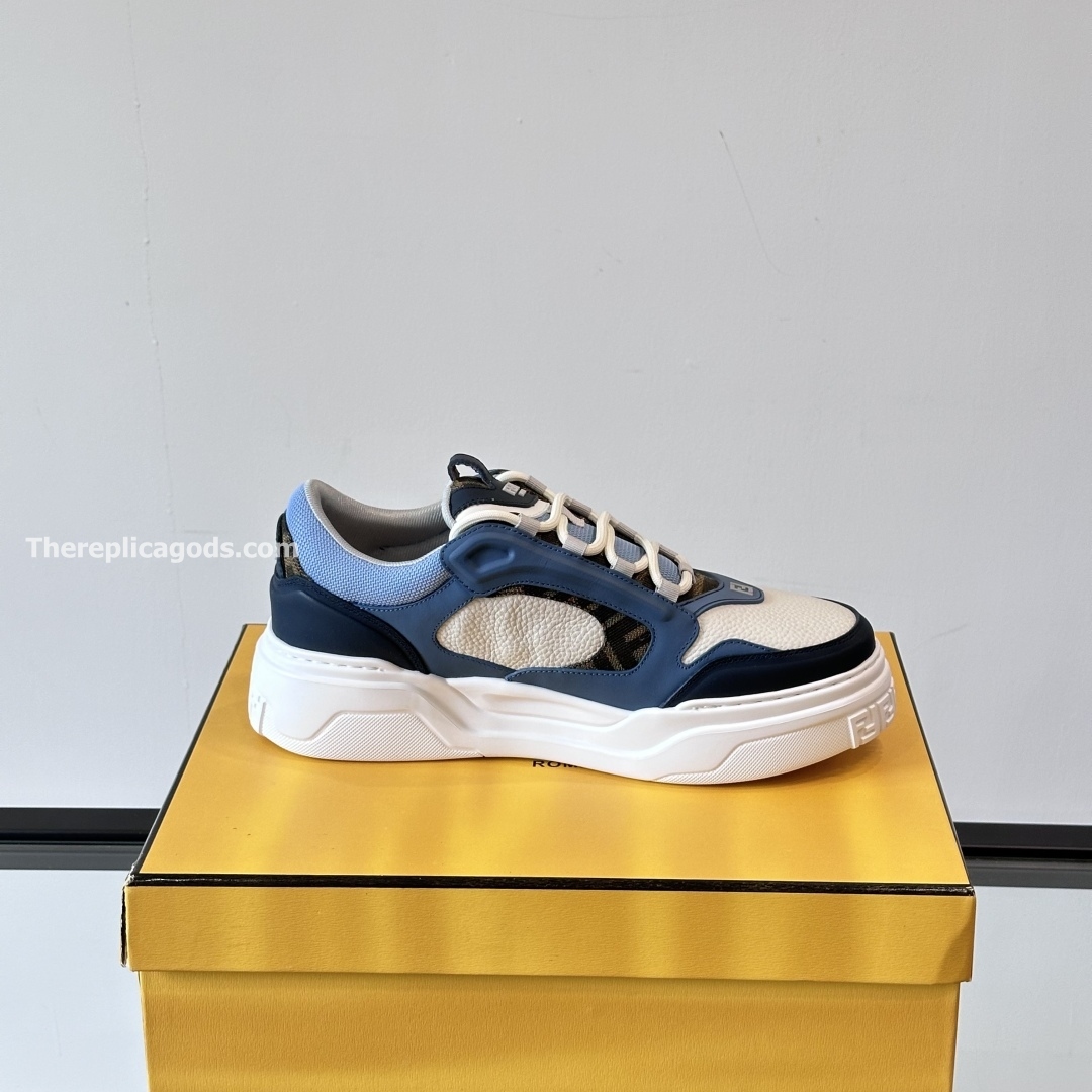 FORCE SNEAKERS IN WHITE AND LIGHT BLUE - FD164