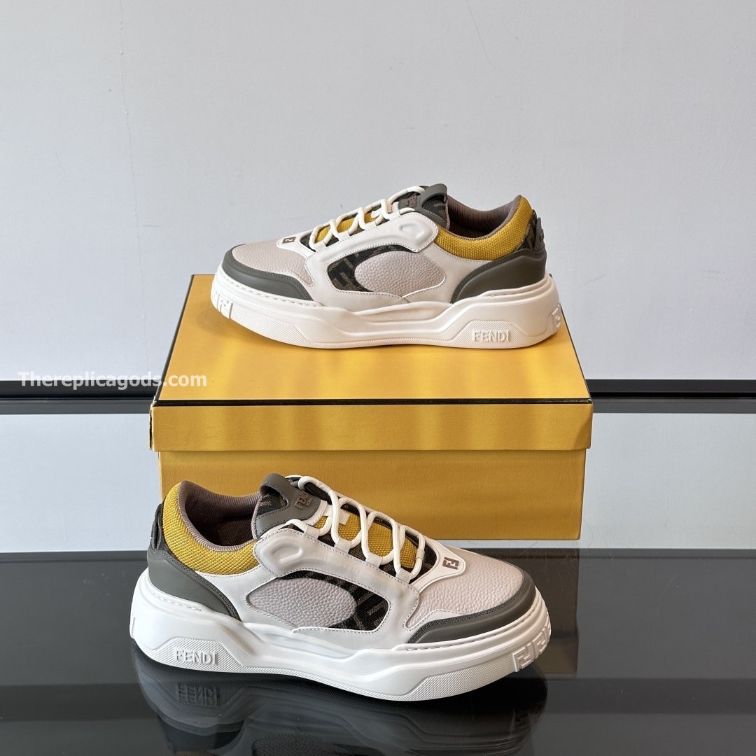 FORCE SNEAKERS IN WHITE AND BROWN - FD166