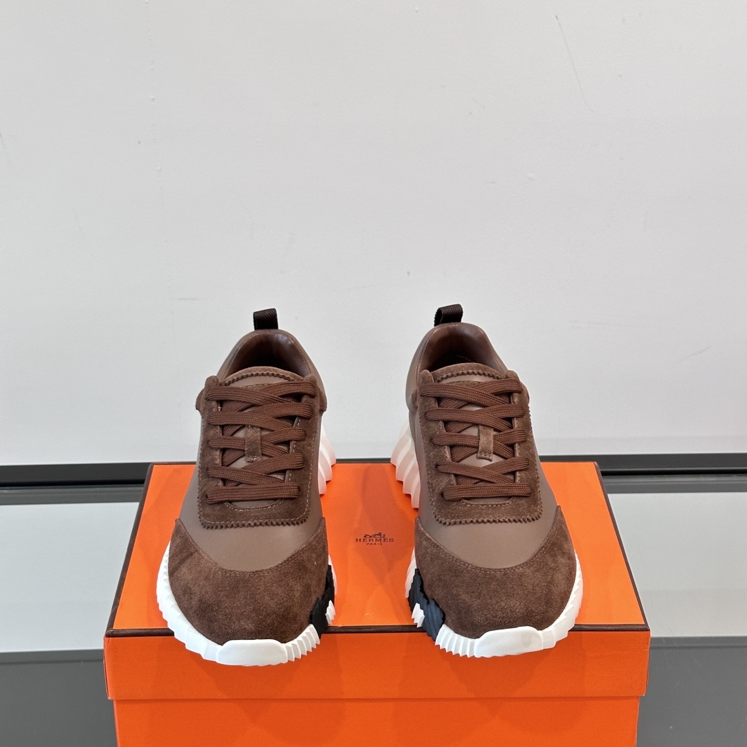 BOUNCING SNEAKERS IN BROWN - H269
