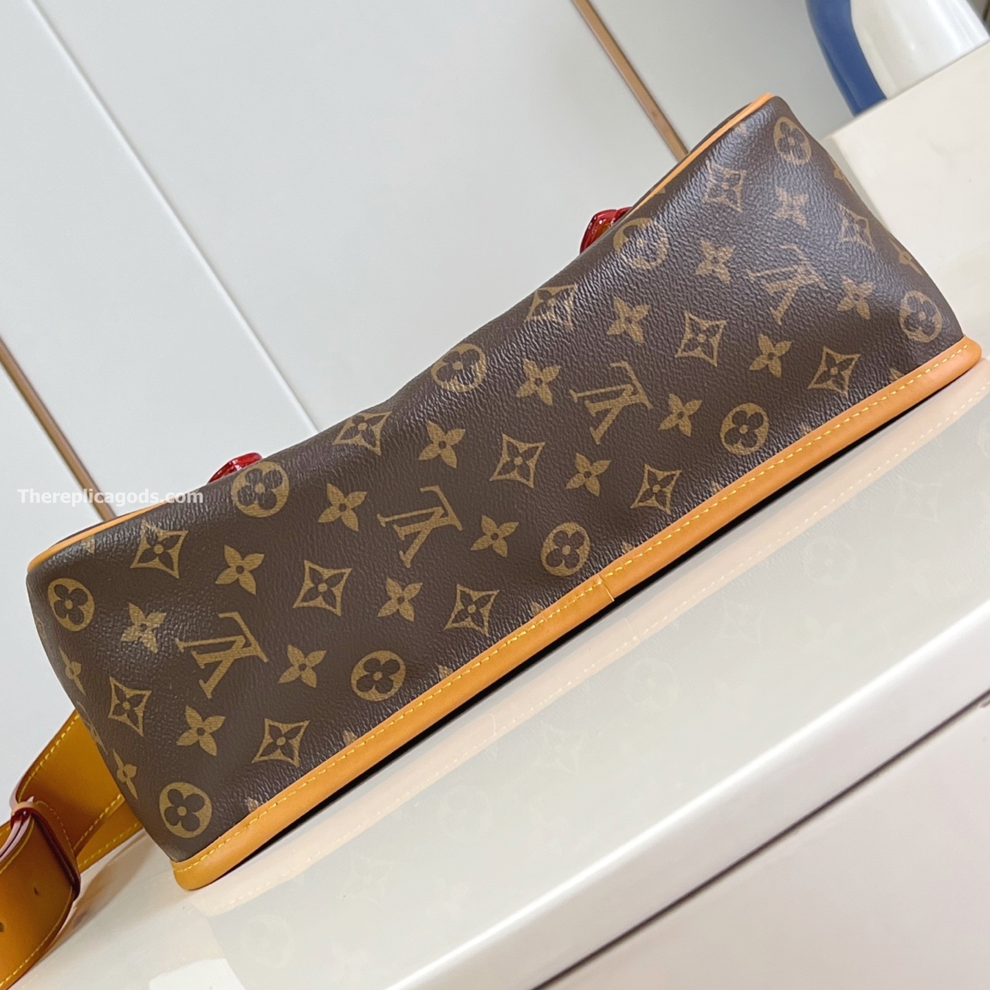 SATCHEL MESSENGER BAG BROWN MONGRAM CANVAS M14723