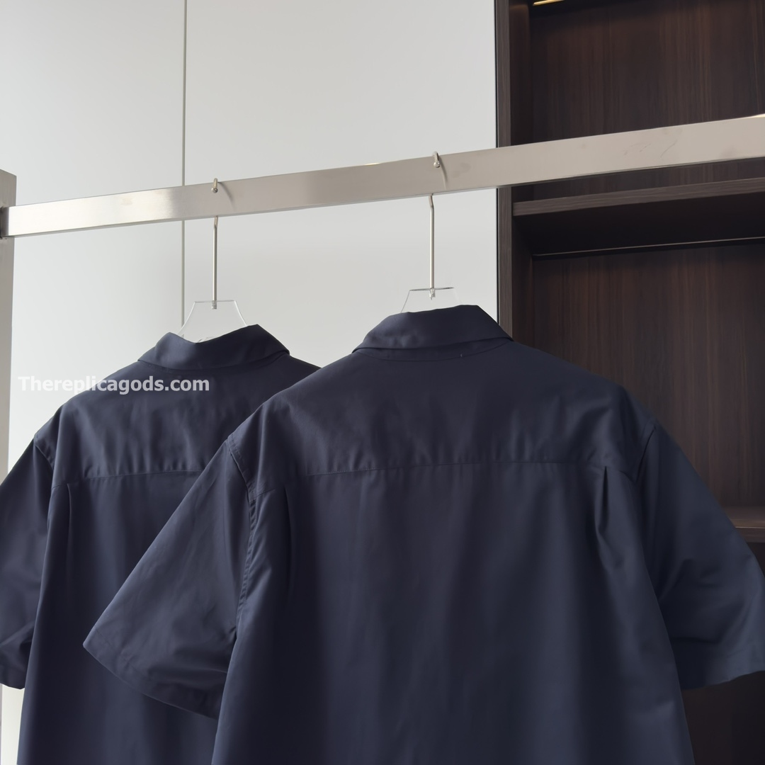 MONOGRAM POCKET SHORT-SLEEVED SHIRT IN BLUE - SH360