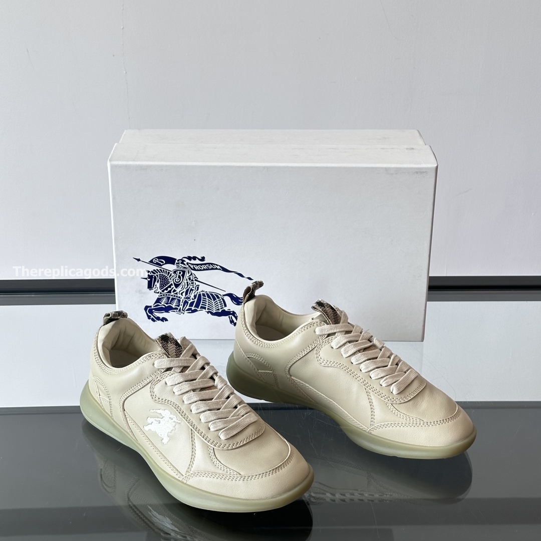 LEATHER MATRIX SNEAKERS IN BEIGE - BBR134