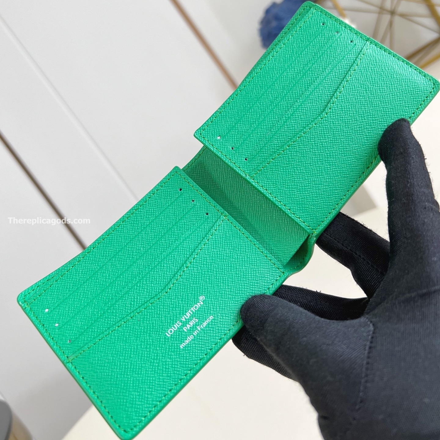 SLENDER WALLET GOLF GREEN MONOGRAM CANVAS M14878