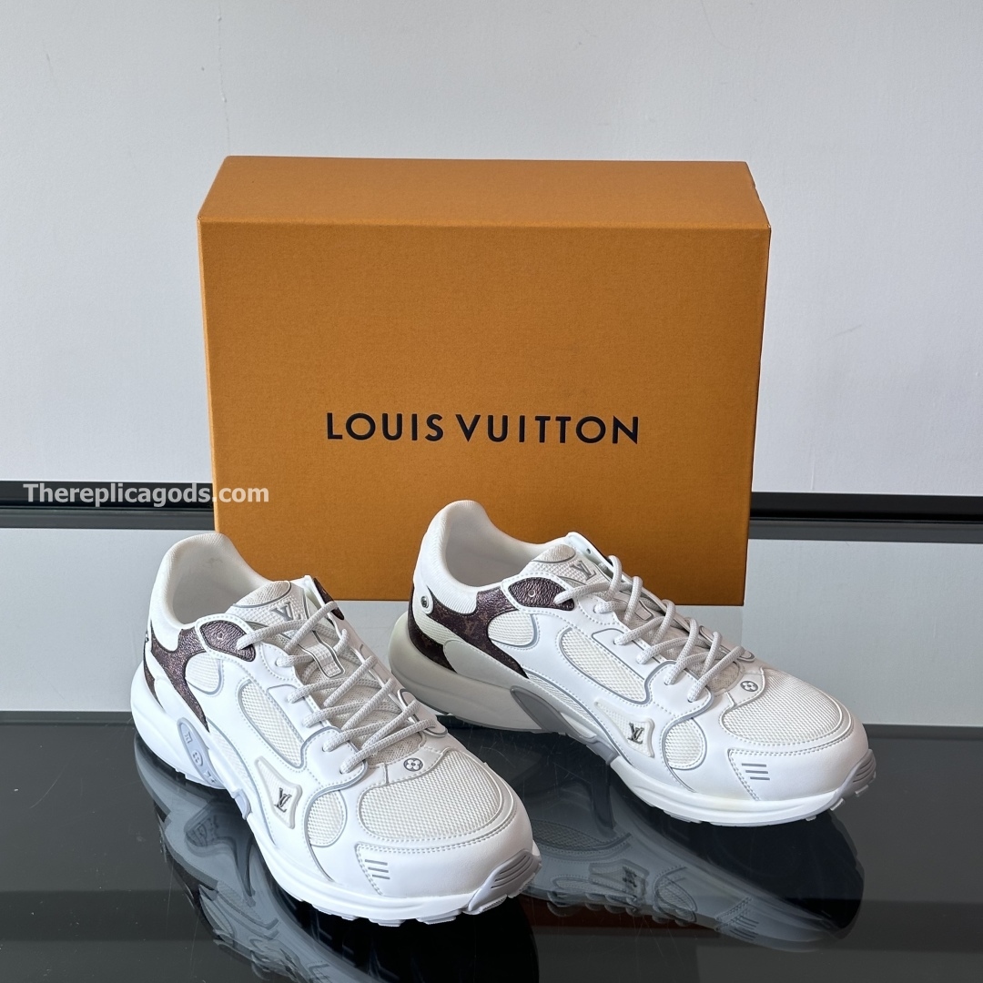 OLYMPIA SNEAKERS IN WHITE AND BROWN - LV952
