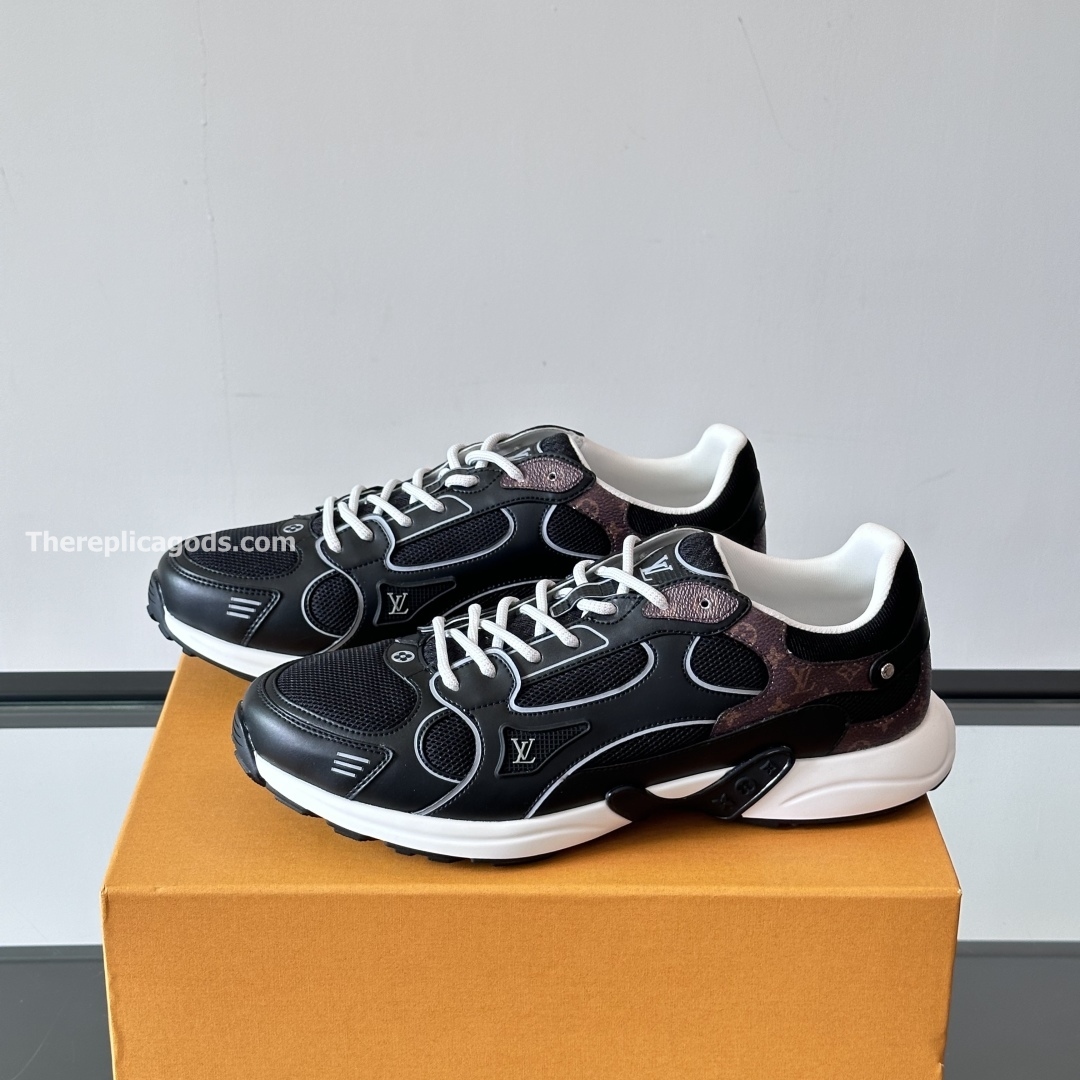 OLYMPIA SNEAKERS IN BLACK AND BROWN - LV949