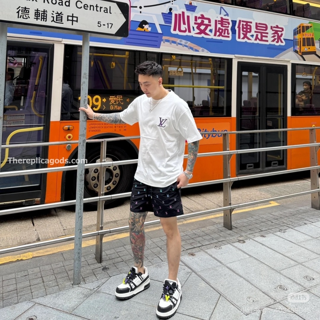 BLASON GRADIENT EMBROIDERED SWIM SHORTS - TP608