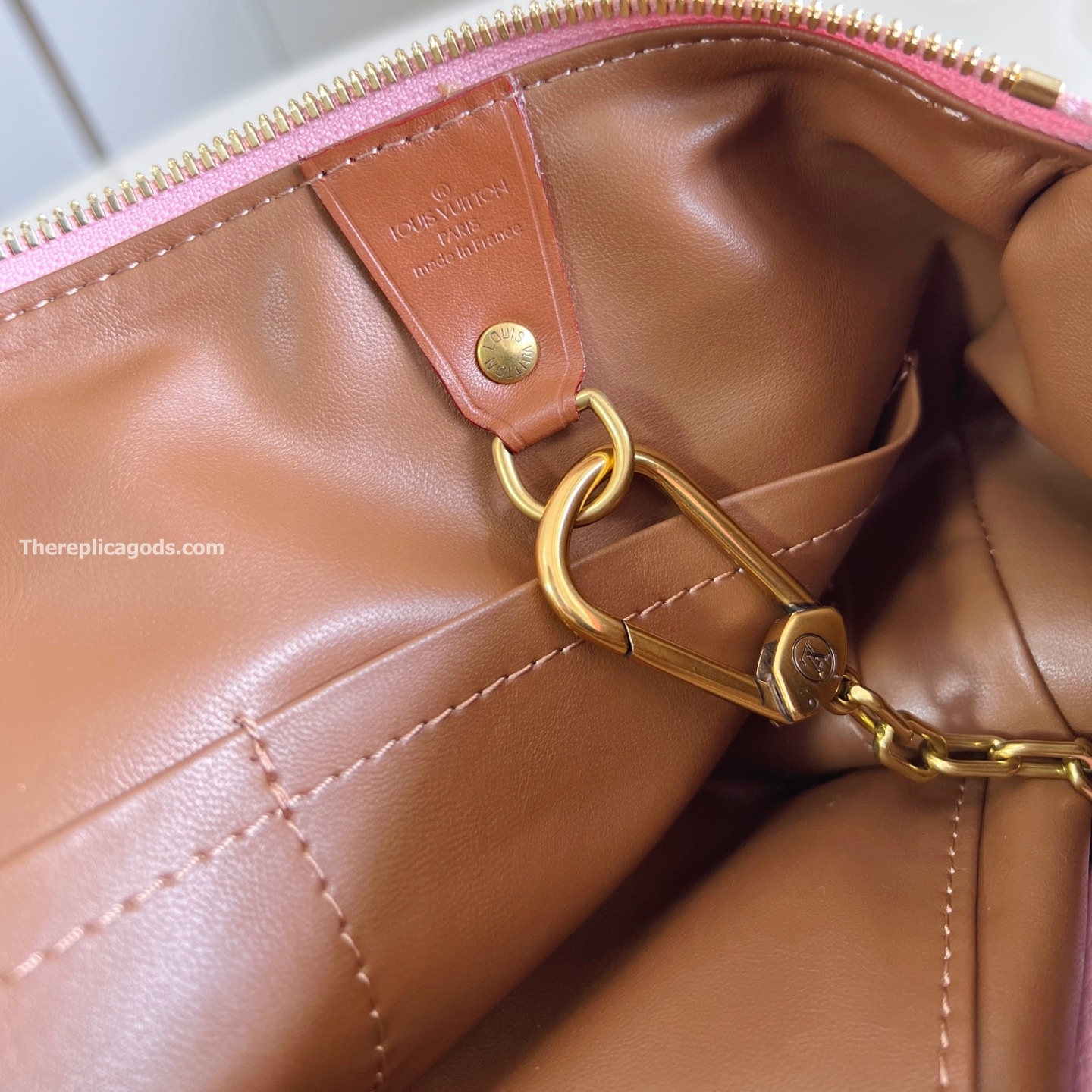LV SPEEDY P9 BANDOULIERE 30 CANDY PINK CALF LEATHER M13914