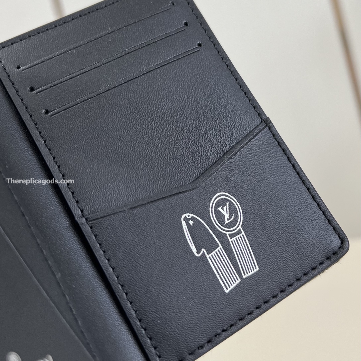 POCKET ORGANIZER GRADIENT ORANGE LV BLASON DENIM M13965
