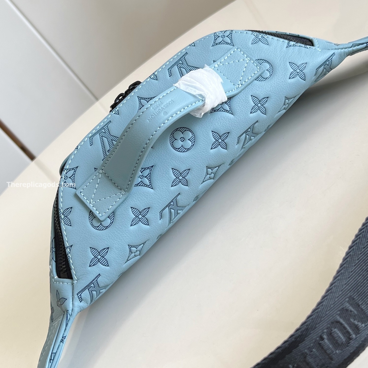 RUSH BUMBAG SKY BLUE MONOGRAM SHADOW M14782