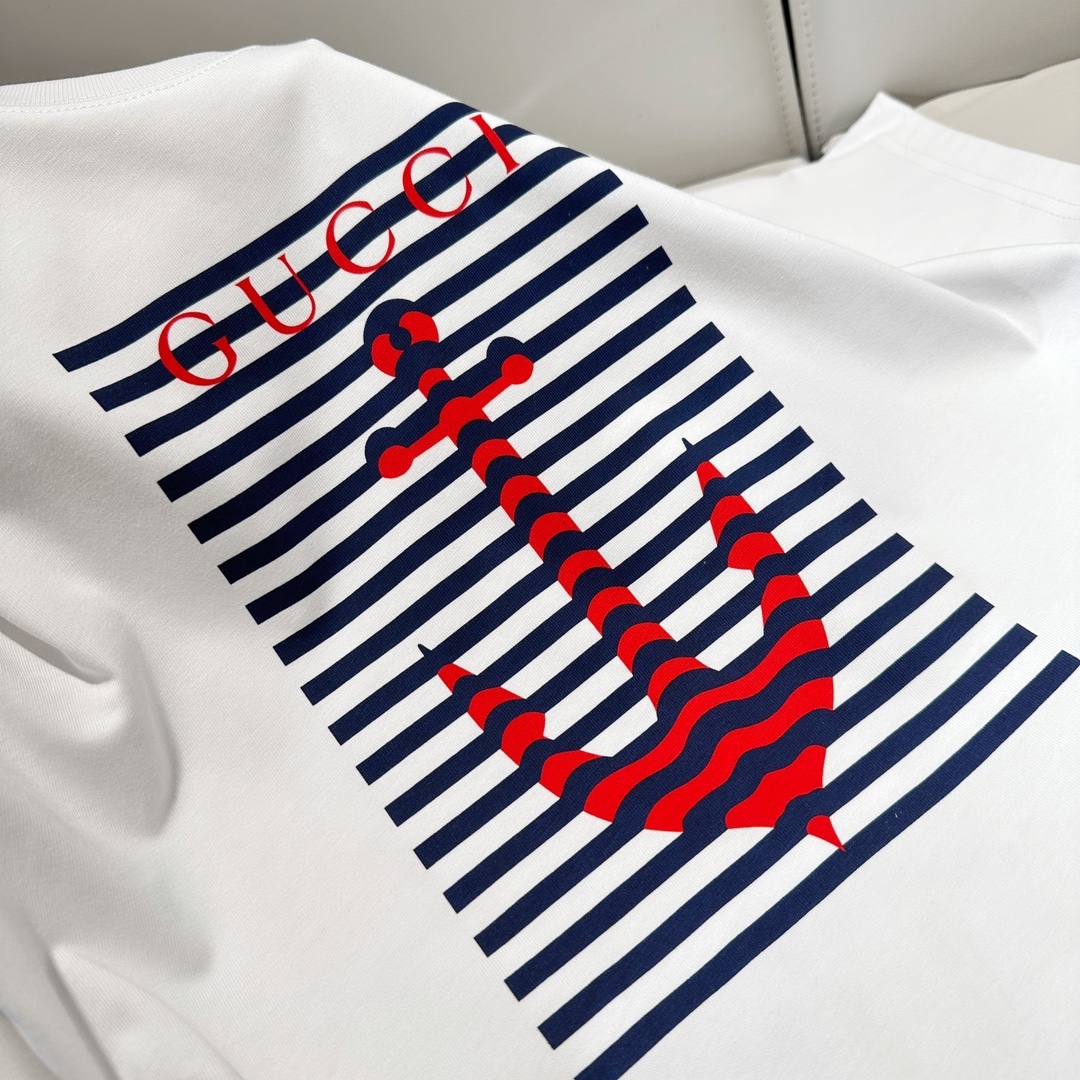 PRINTED COTTON JERSEY T-SHIRT IN WHITE - TP578