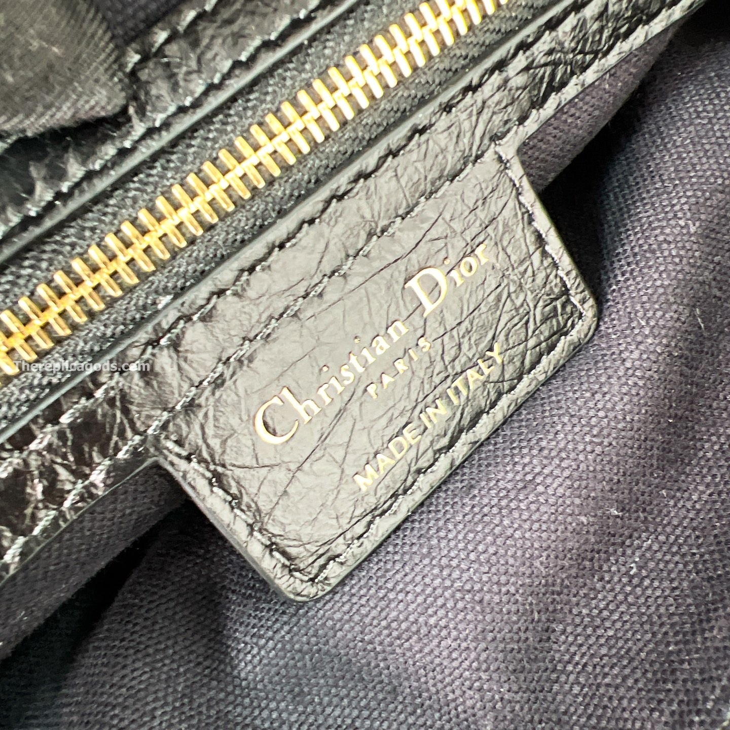 SMALL GRAND TOUR BOWLING BAG BLACK CRINKLED CALFSKIN
