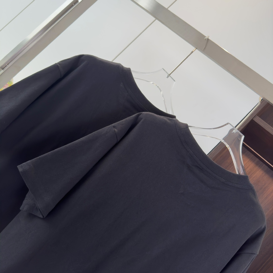 NEW PIMA COTTON JERSEY T-SHIRT IN BLACK - TP656