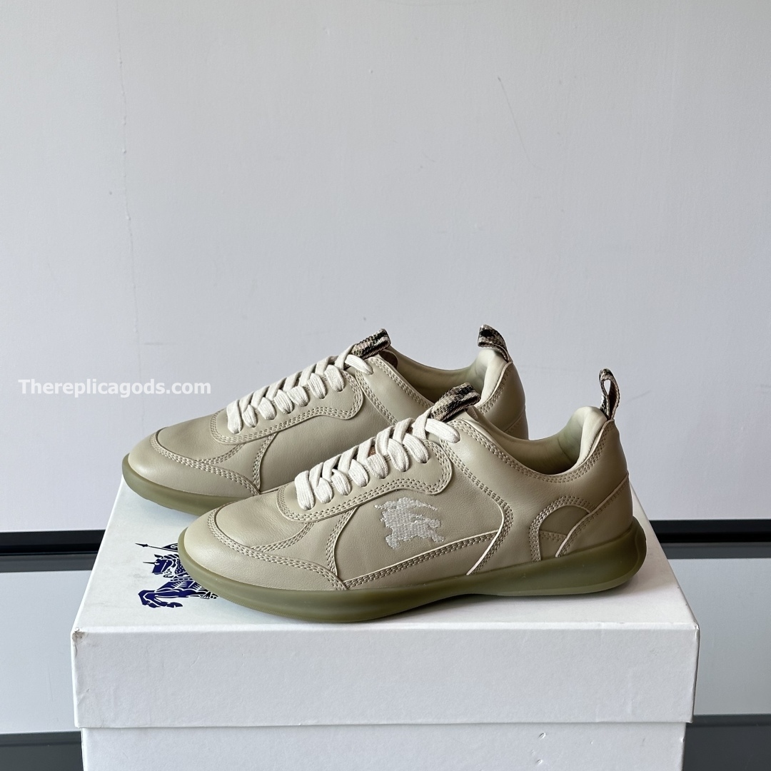 LEATHER MATRIX SNEAKERS IN BEIGE - BBR134