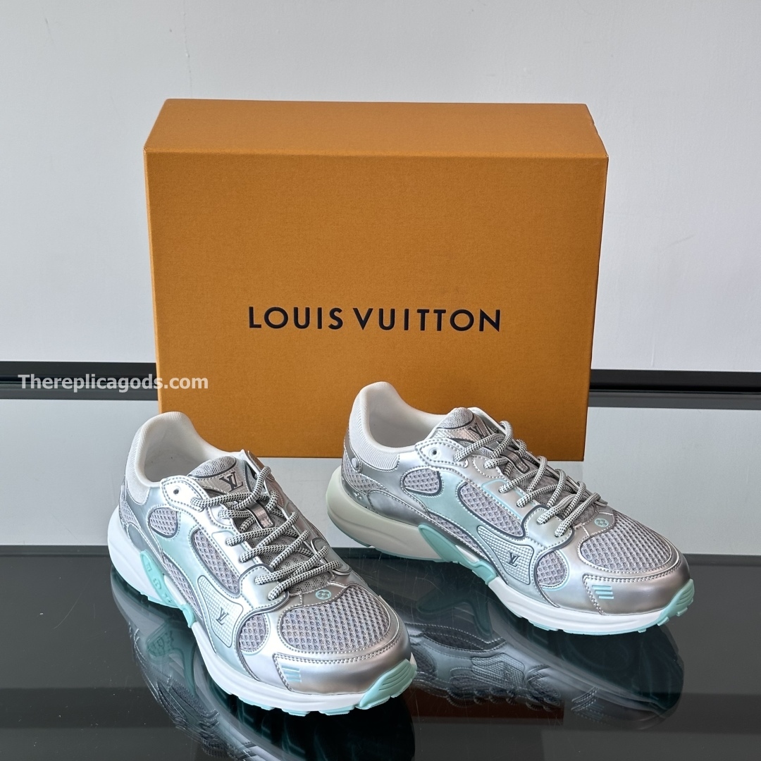 OLYMPIA SNEAKERS IN GREY AND GREEN - LV951