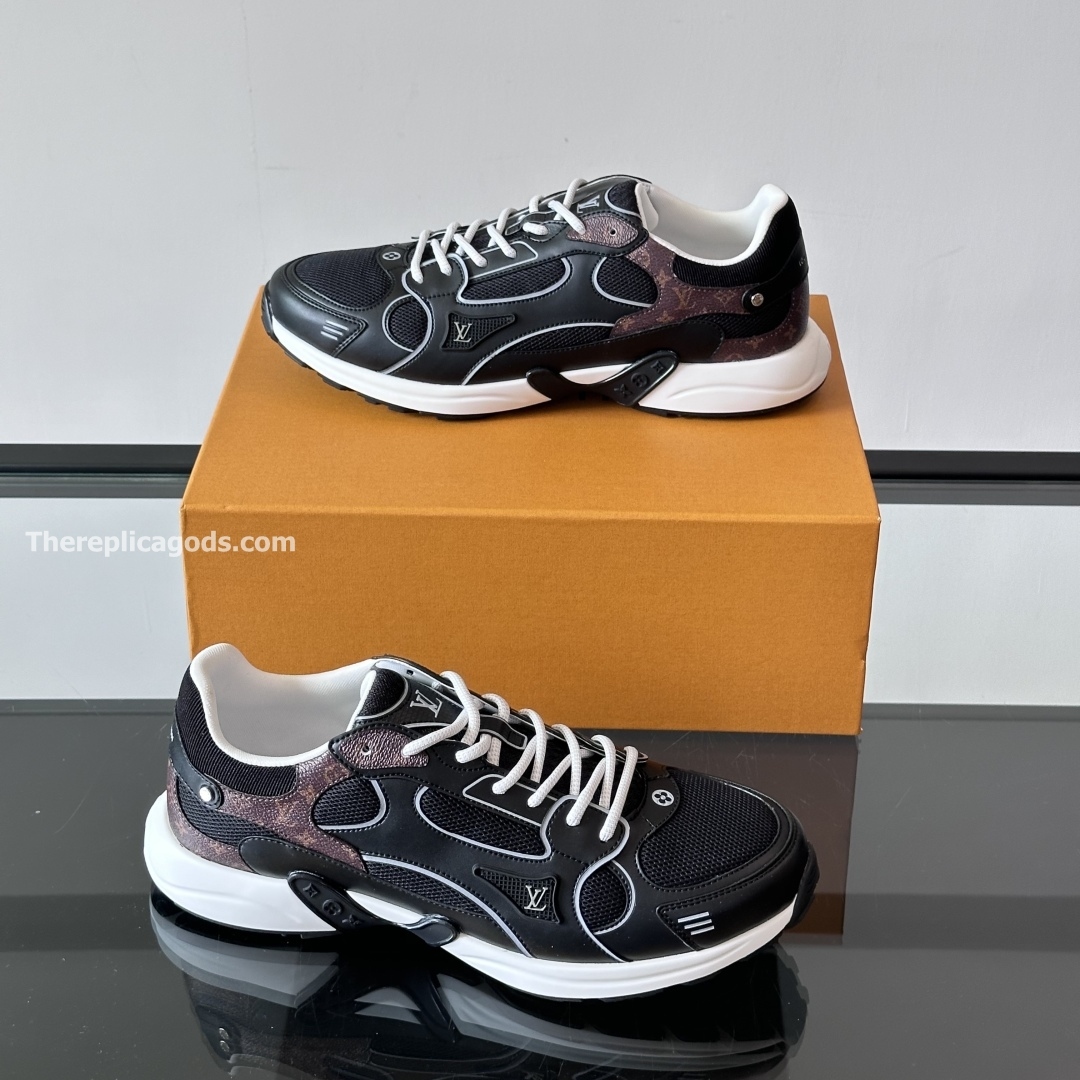 OLYMPIA SNEAKERS IN BLACK AND BROWN - LV949