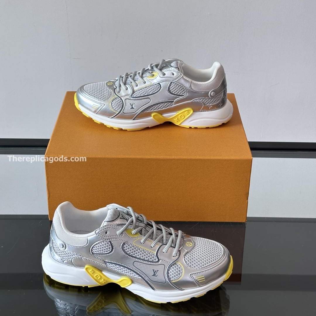 OLYMPIA SNEAKERS IN GREY AND YELLOW - LV950