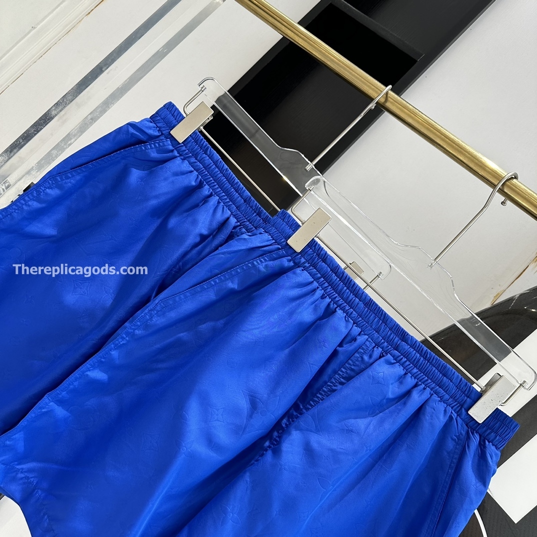 MONOGRAM NYLON SWIM BOARD SHORTS IN BLUE - TP557