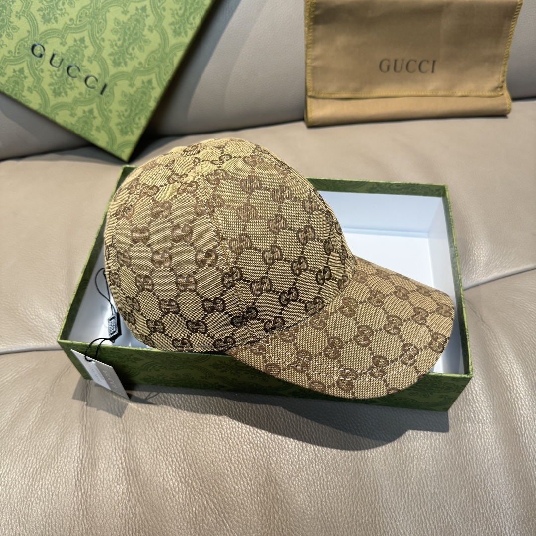 GG CANVAS BASEBALL HAT IN BEIGE