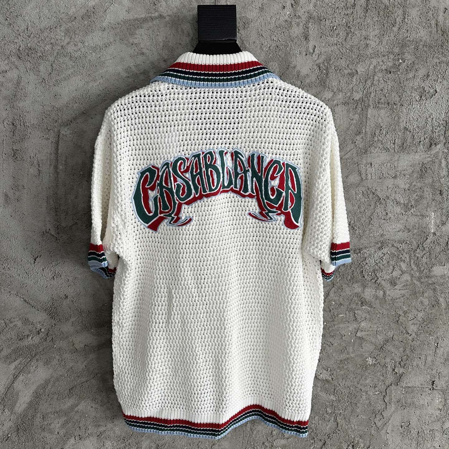 SPORT FAUX CROCHET SHIRT IN WHITE - SH365