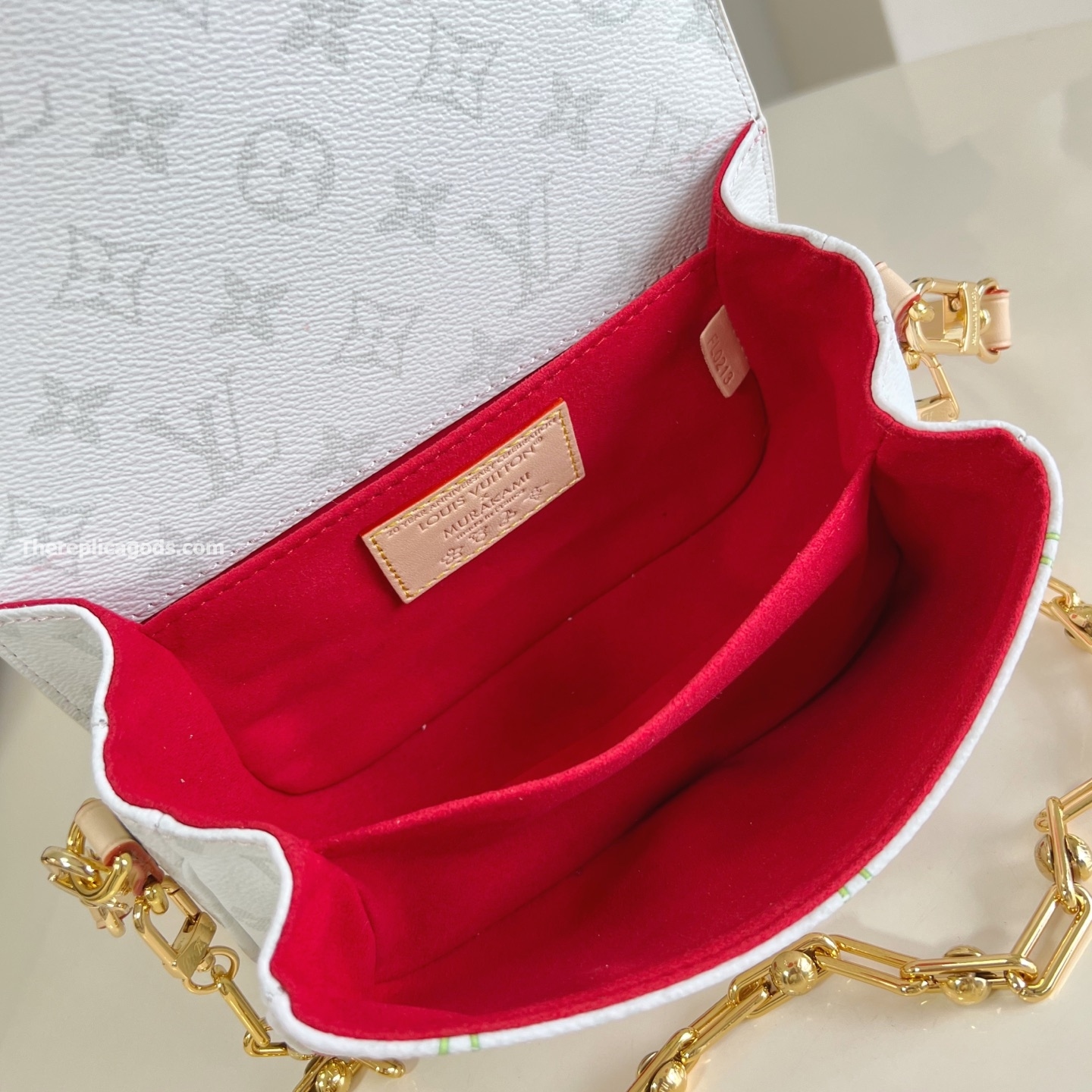 x TAKASHI MURAKAMI POCHETTE M?TIS EAST WEST WHITE MONOGRAM CANVAS M14231