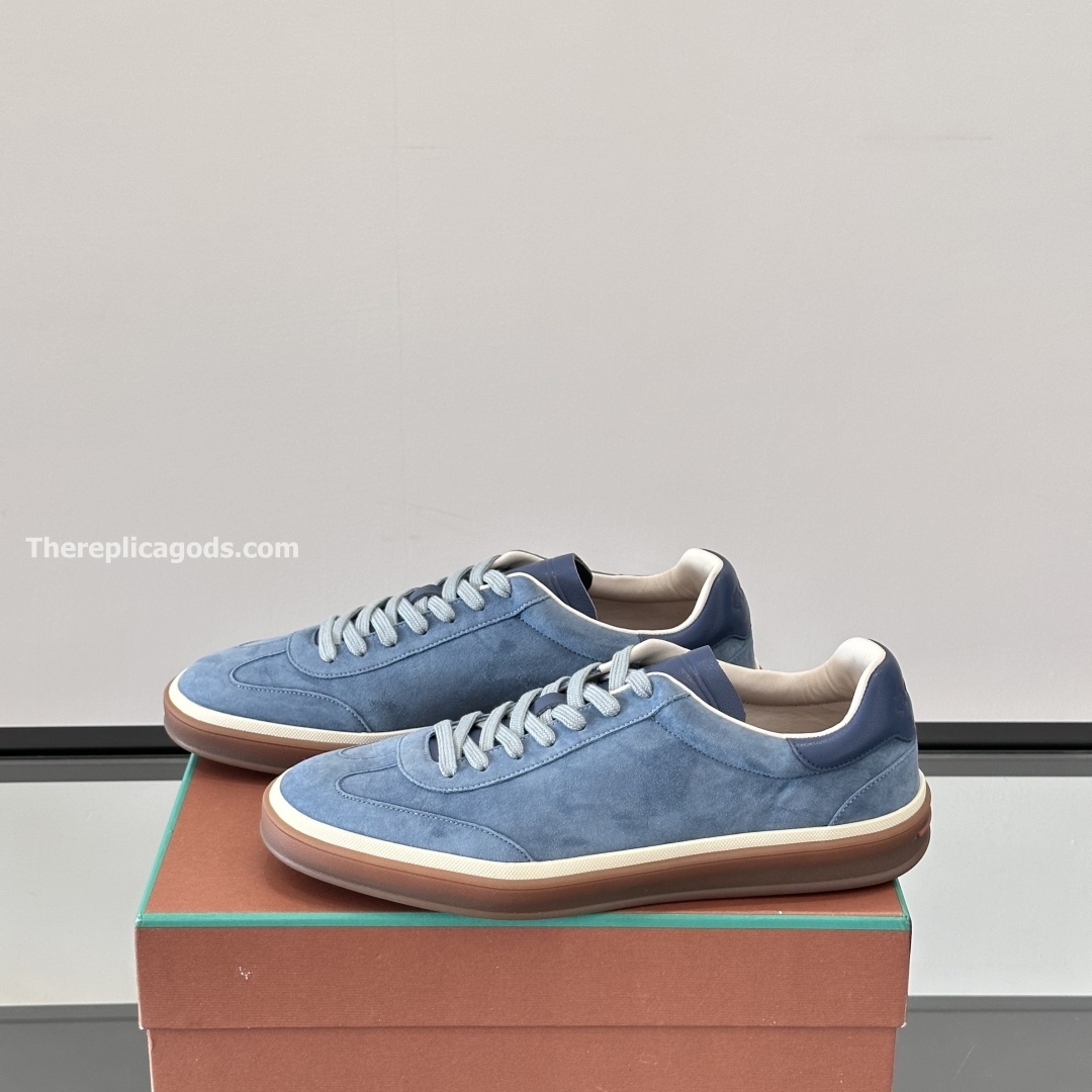 TENNIS WALK SNEAKERS SUEDE CALF SPLIT BLACK FIGS - LR73