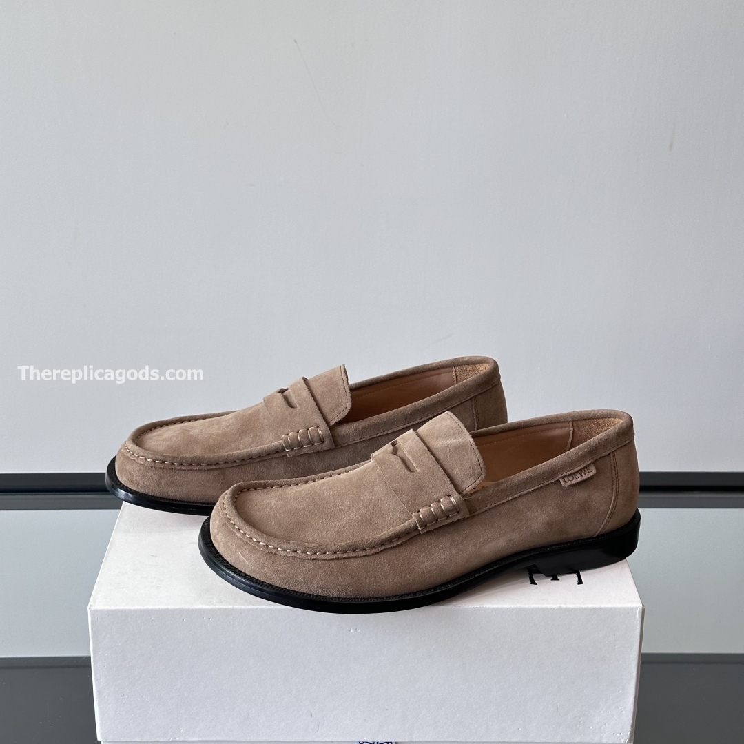 CAMPO BRUSHED-LEATHER LOAFERS