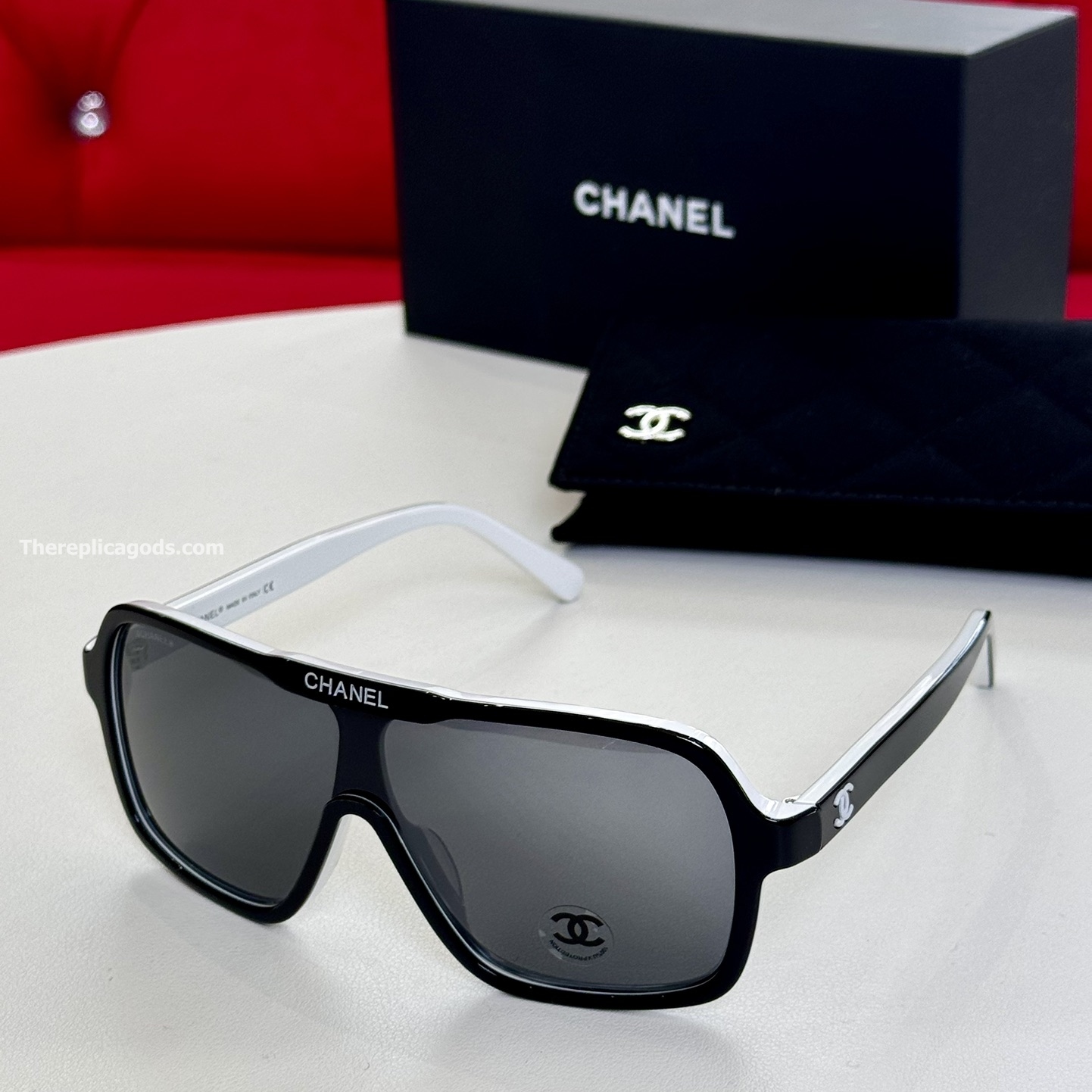 SHIELD SUNGLASSES IN GREY CH9158 - SG195