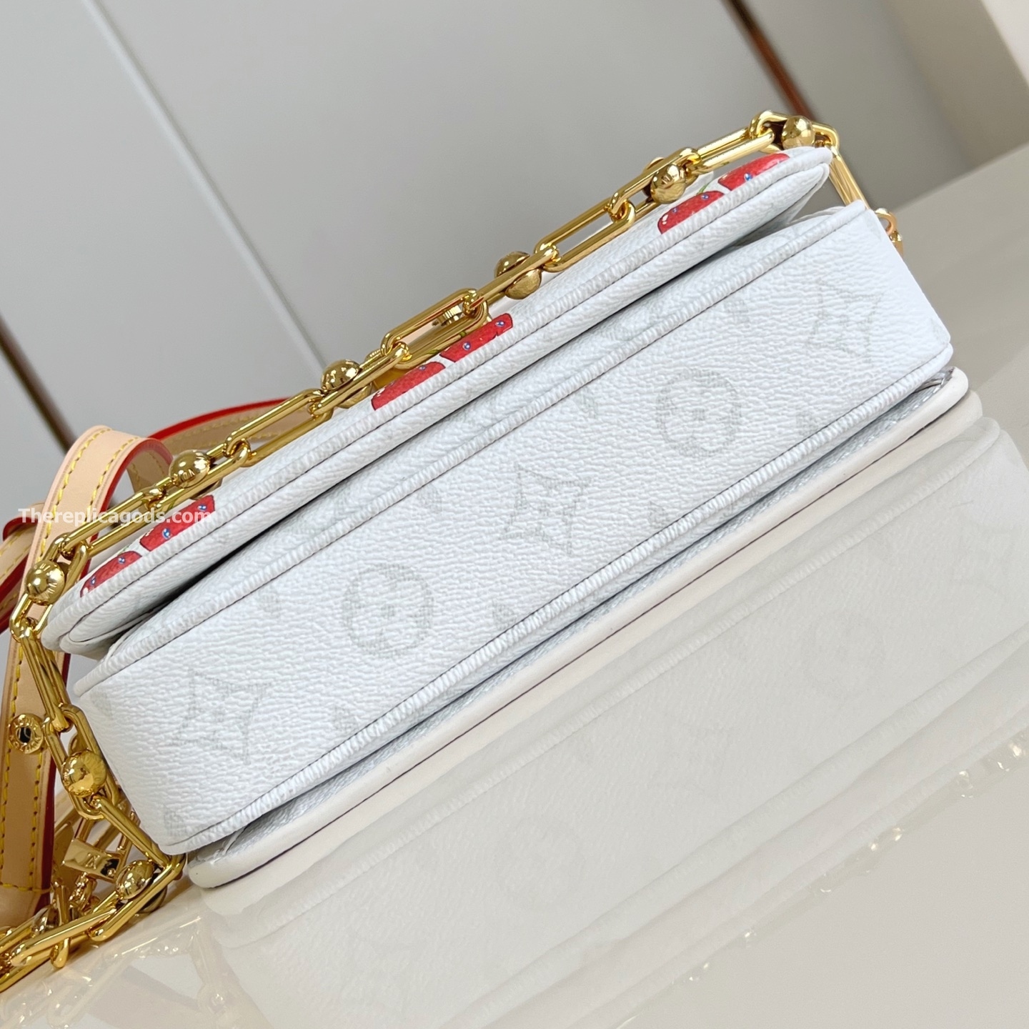 x TAKASHI MURAKAMI POCHETTE M?TIS EAST WEST WHITE MONOGRAM CANVAS M14231