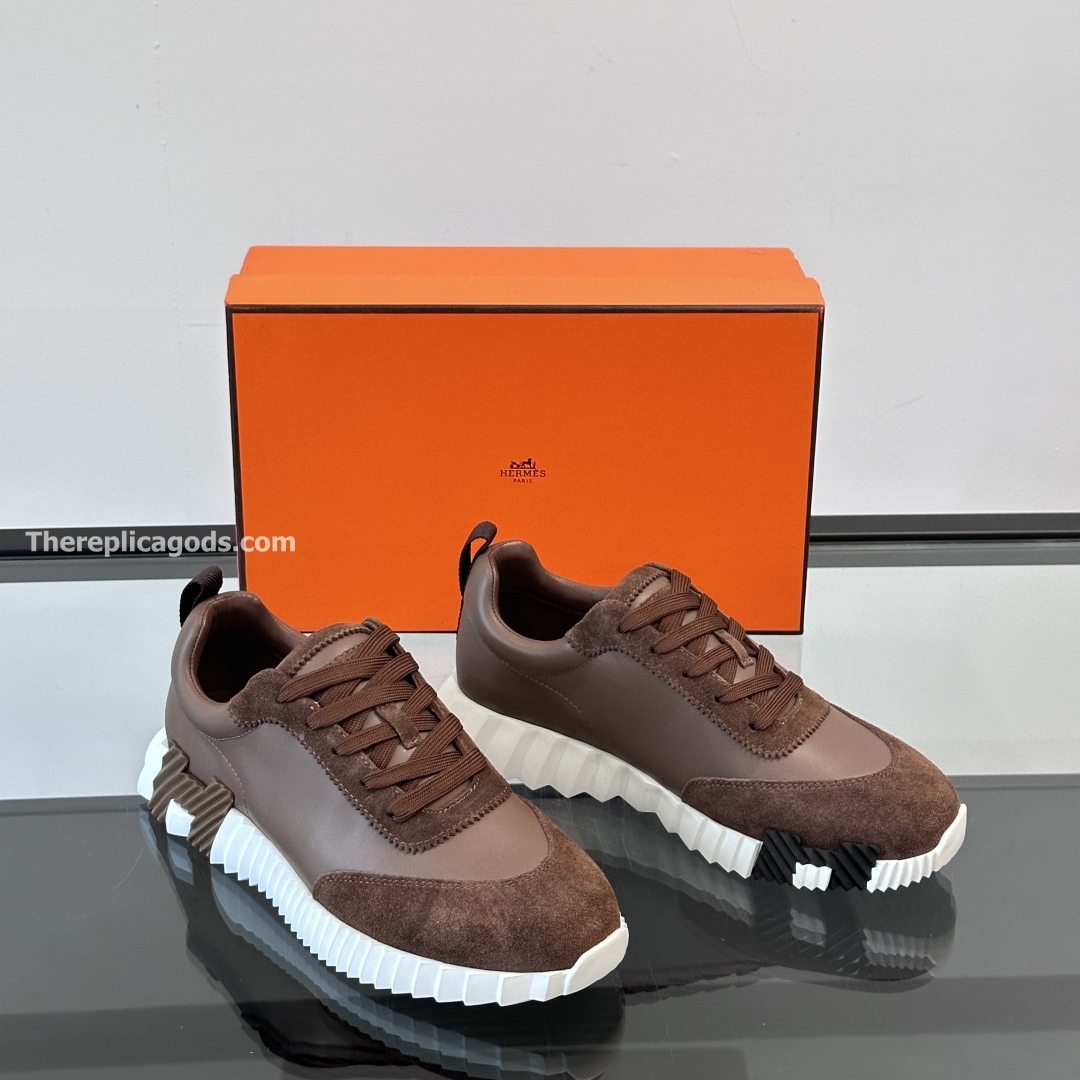 BOUNCING SNEAKERS IN BROWN - H269