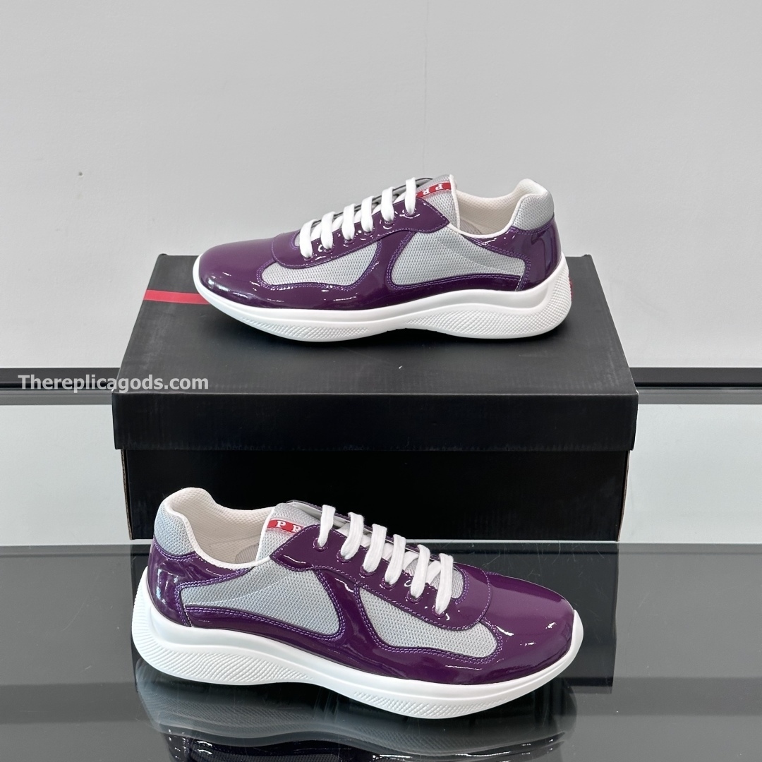 AMERICA'S CUP SNEAKERS IN WHITE AND PURPLE - PD225