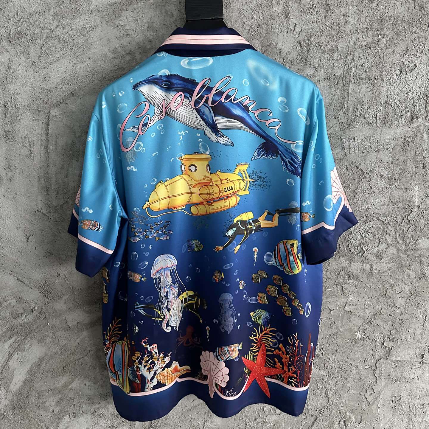 CUBAN COLLAR SHIRT IN BLUE - SH364