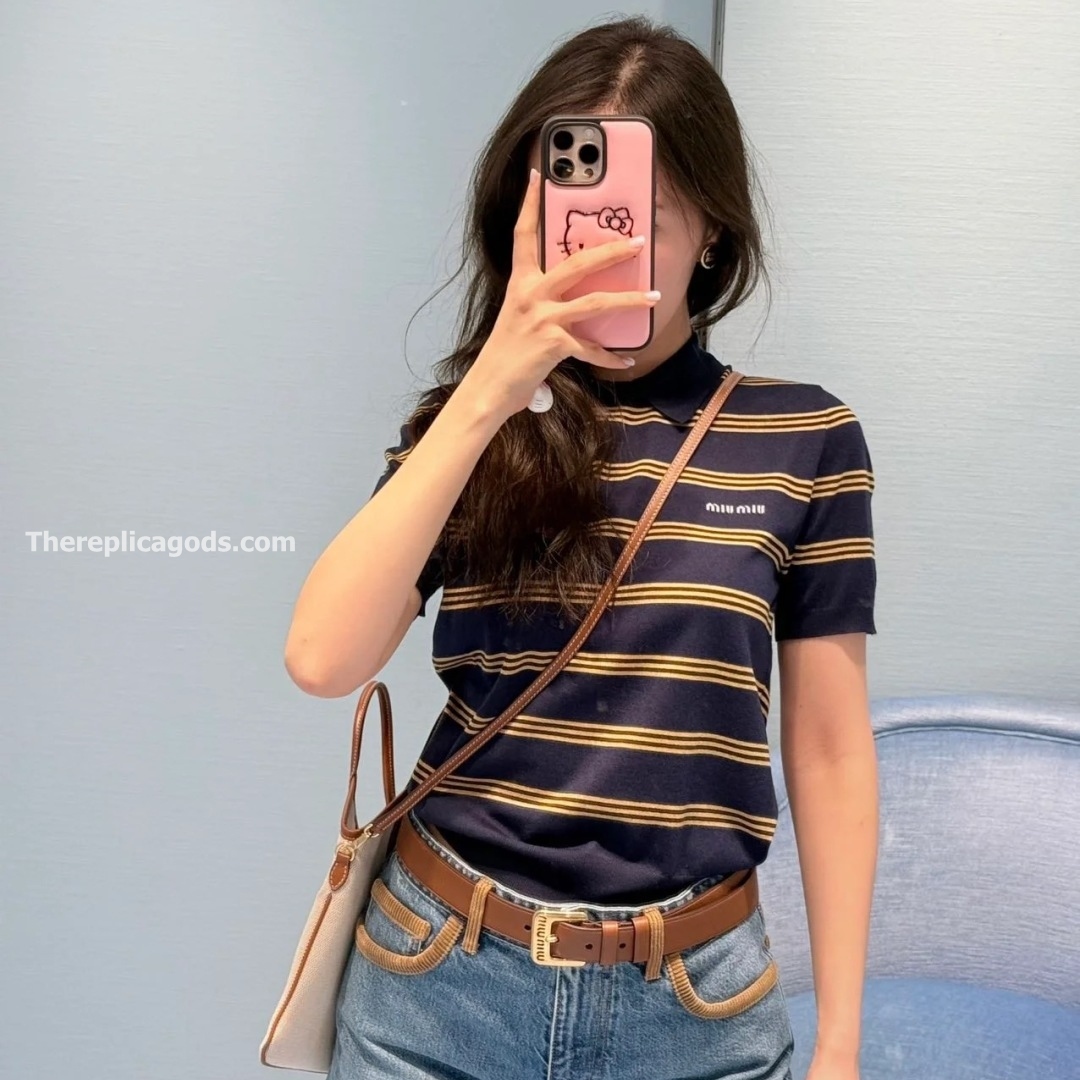 CASHMERE SILK STRIPED POLO SHIRT - TP565