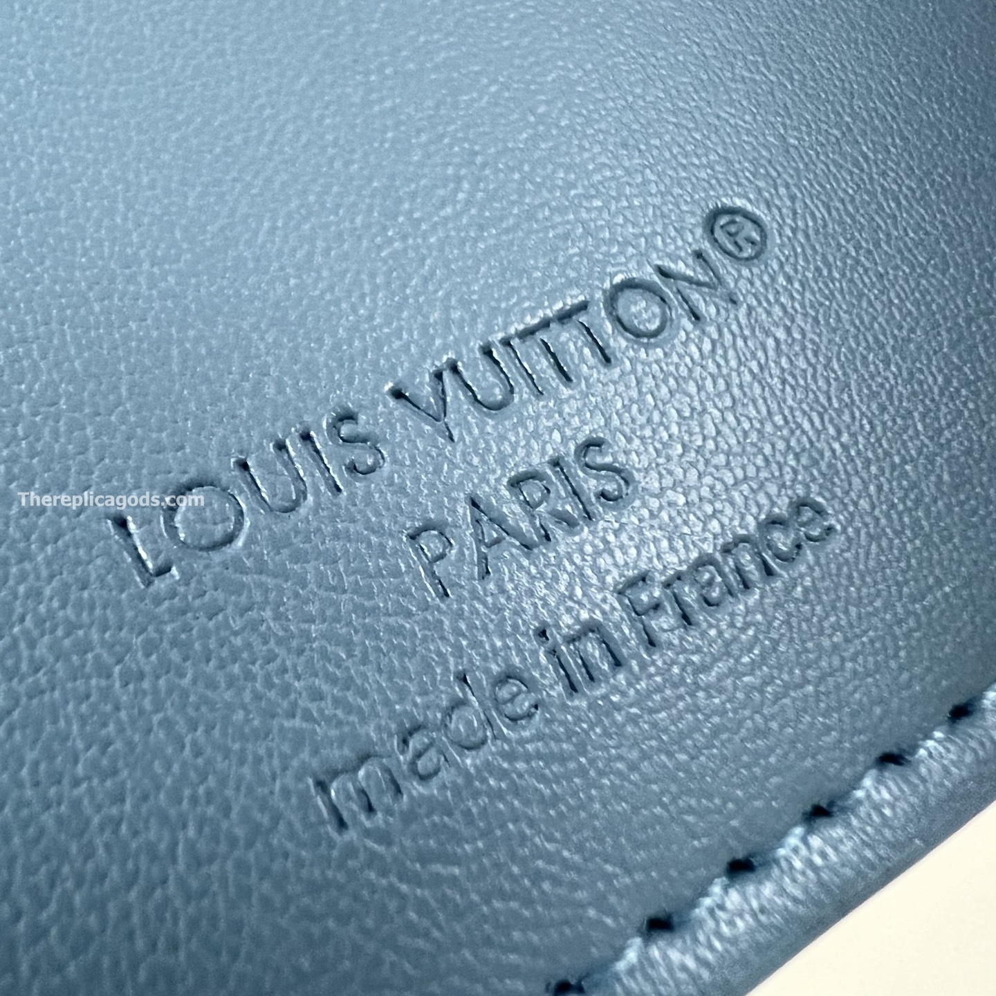 MULTIPLE WALLET SKY BLUE MONOGRAM SHADOW CALF LEATHER M14802