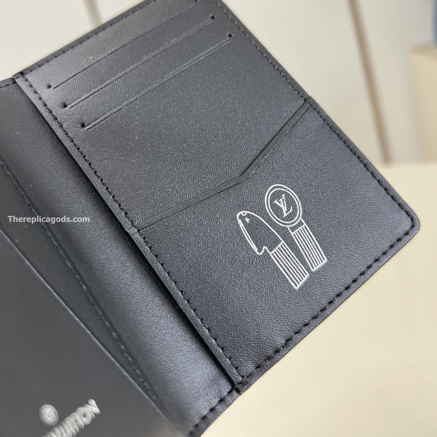 POCKET ORGANIZER GRADIENT BLUE LV BLASON DENIM M14148